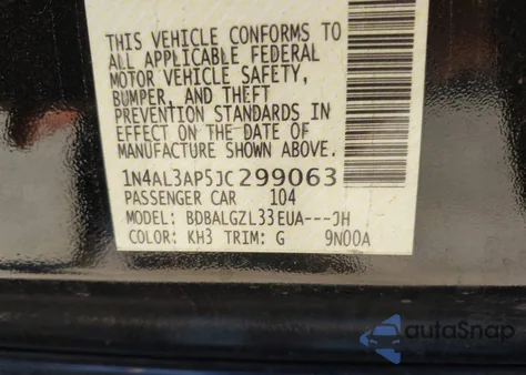 2018 Nissan Altima 2.5 S из США, поврежденный, VIN 1N4AL3AP5JC299063